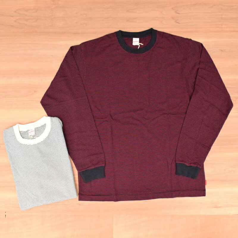 HEALTH KNIT(ヘルスニット) NARROW BORDER CREW NECK L/S T-SHIRTS(ナローボーダー クルーネック 長袖Tシャツ)