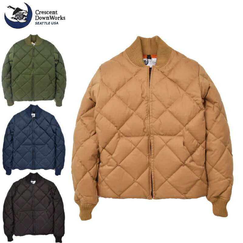 CRESCENT DOWN WORKS(クレセントダウンワークス) 【MADE IN U.S.A】DIAGONAL QUILT SWEATER (アメリカ製 ダイアゴナル キルト セーター) 60/40 STREAK FREE(ロクヨンクロス ストリークフリー) SKYLINER MODEL(スカイライナー型)