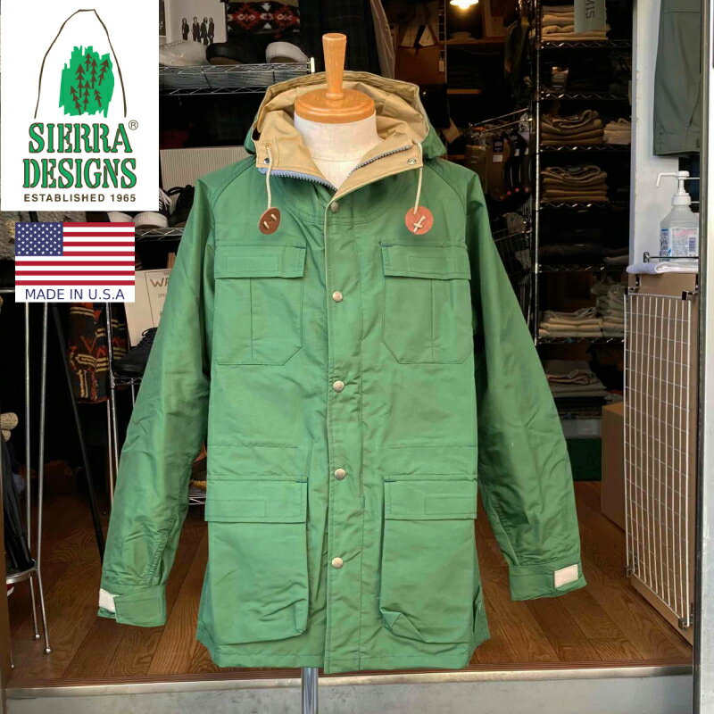 SIERRA DESIGNS(シェラデザイン) MOUNTAIN PARKA(アメリカ製 マウンテンパーカ) 60/40(ロクヨンクロス) GREEN/VINTAGE TAN