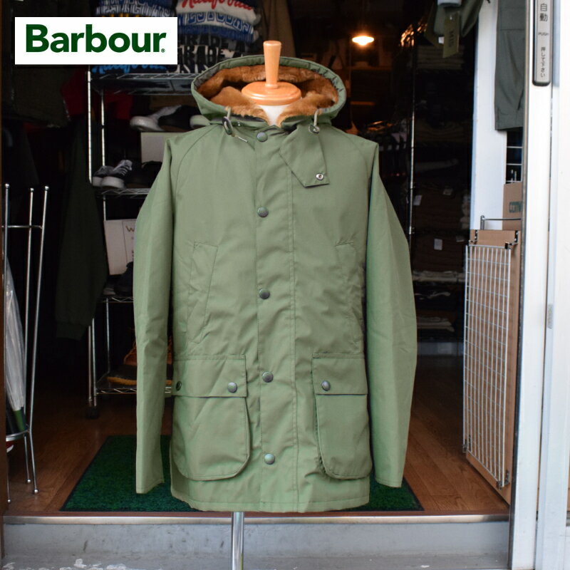 BARBOUR(バブアー) HOODED BEDALE SL with FUR LINING(スリムフィット ファーライニング付き フーデッド ビデイル) POLYESTER(ポリエステル) [SL MCA0439] SAGE