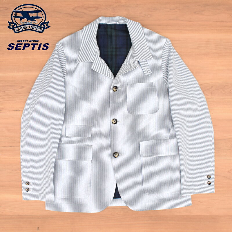 Rakuten - BARNSTORMER(バーンストーマー) SEPTIS別注 SEERSUCKER JACKET(シアサッカージャケット) 3202J (177) STR