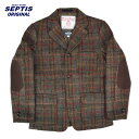 SEPTIS ORIGINAL(セプティズオリジナル) 【MADE IN JAPAN】 WINDOWPANE CHEK TWEED JACKET(ウィンドウペーン ツイードジャケット) HARRISTWEED(ハリスツイード)