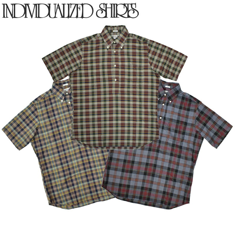 INDIVIDUALIZED SHIRTS(インディビジュアライズドシャツ) SEPTIS別注 CLASSI FIT SHIRTS(半袖クラシックフィットプルオーバーシャツ) MADRAS CHECK