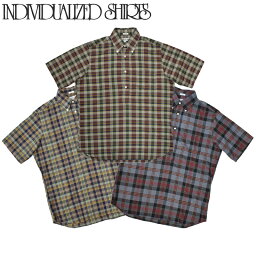 インディビジュアライズドシャツ Yシャツ 【3 COLORS】INDIVIDUALIZED SHIRTS(インディビジュアライズドシャツ) SEPTIS別注 CLASSI FIT SHIRTS(半袖クラシックフィットプルオーバーシャツ) MADRAS CHECK