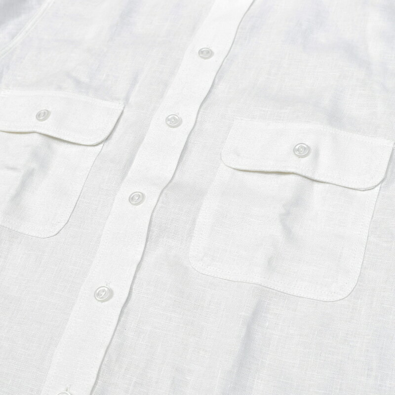Linen Leisure Work Shirt 3-2000: White