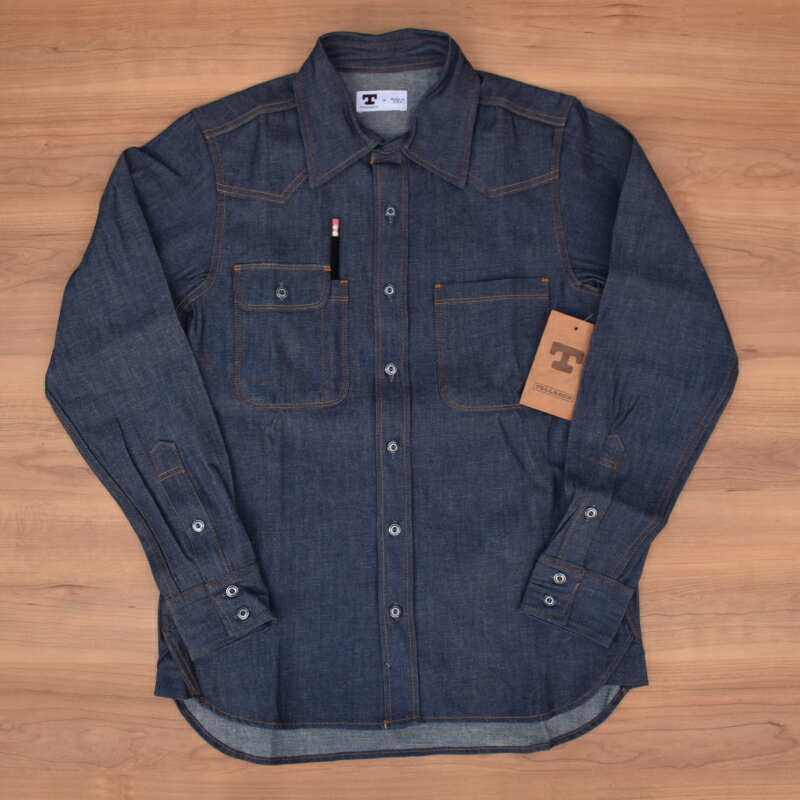 Rakuten - TELLASON(テラソン)【MADE IN U.S.A】 TOPPER SHIRTST / DENIM WORK SHIRTS(アメリカ製 デニム ワークシャツ) 7.5oz DENIM