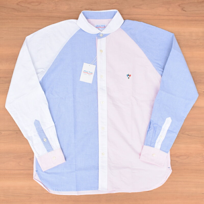 Rakuten - ARVOR MAREE(アルボーマレー) L/S F/O SAILOR COLLAR SHIRTS(長袖 セーラーカラー フルオープンシャツ) OXFORD(オックスフォード) CRAZY PATTERN