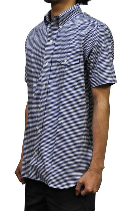 Rakuten - SEPTIS ORIGINAL(セプティズオリジナル) S/S ORIGINAL IVY SHIRTS(半袖オリジナルアイビーシャツ) OXFORD(オックスフォード) GINGHAM NAVY