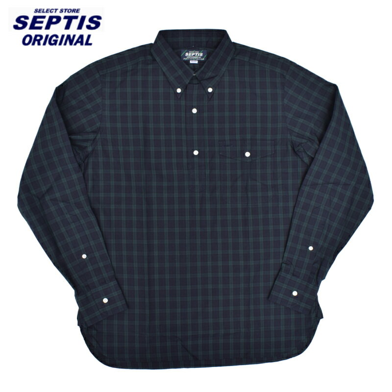 SEPTIS ORIGINAL(セプティズオリジナル) L/S B/D PULLOVER IVY SHIRTS(オリジナルアイビーシャツ 長袖プルオーバーボタンダウンシャツ) BROAD BLACKWATCH (ブロードクロス / ブラックウォッチ)