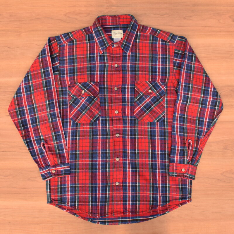 "80s DEAD STOCK！" MELTON(メルトン)  HEAVY FLANNEL SHIRTS(アメリカ製 デッドストック ヘビーフランネルシャツ)