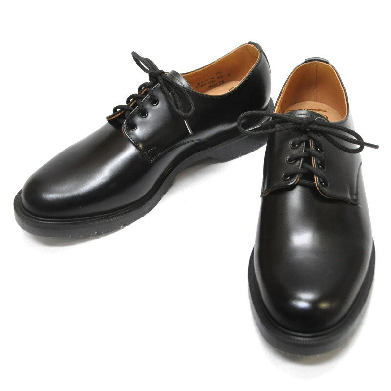 SOLOVAIR(ソロヴェアー) PLAIN TOE 4 EYELET LEATHER SHOES(イギリス製 プレーントゥ シューズ) BLACK