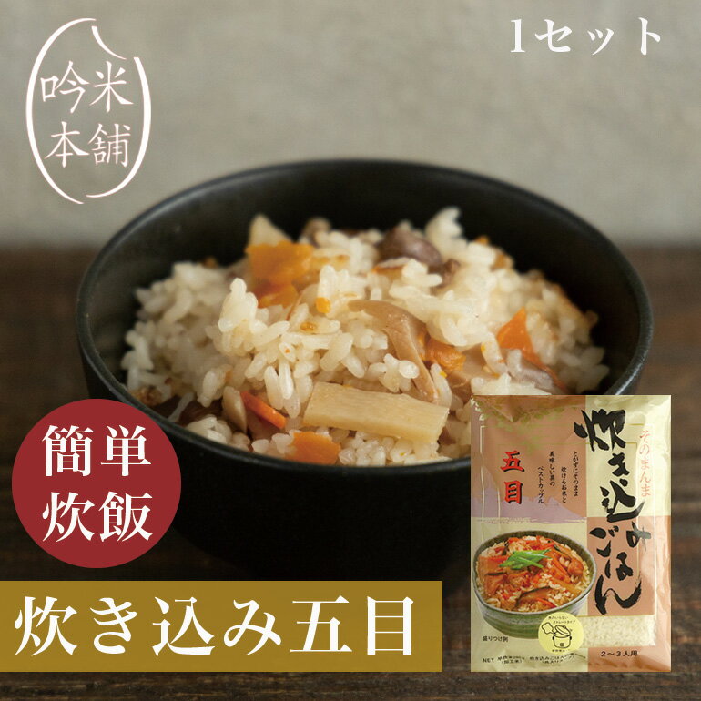 送料無料 五目 炊き込みごはん 1セット 2〜3人前 炊飯器で調理 そのまんま炊き込みごはん （うるち米460g+スープ280g） 【39ショップ対応】のサムネイル