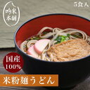  米粉 麺 うどん 日本のお米からつくった「お米屋さんの米粉うどん」5食入(1食130g) 送料無料グルテンフリー 