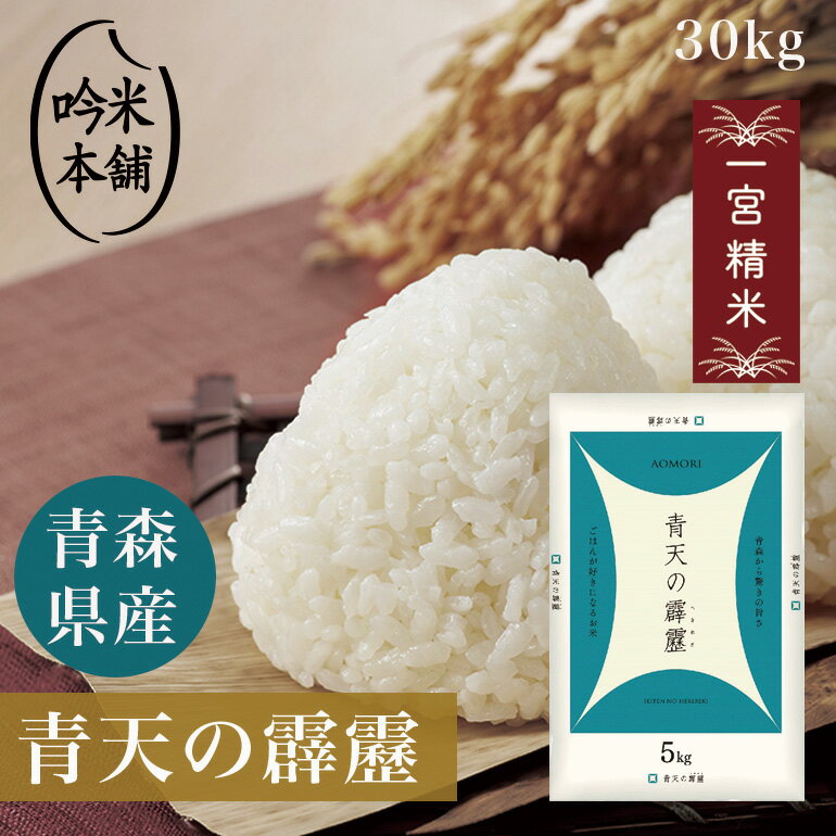 青天の霹靂 30kg 青森県産 令和5年産 一宮精米 5kg×6 お米 米 単一原料米 【送料無料】【39ショップ対応】【2個口に…