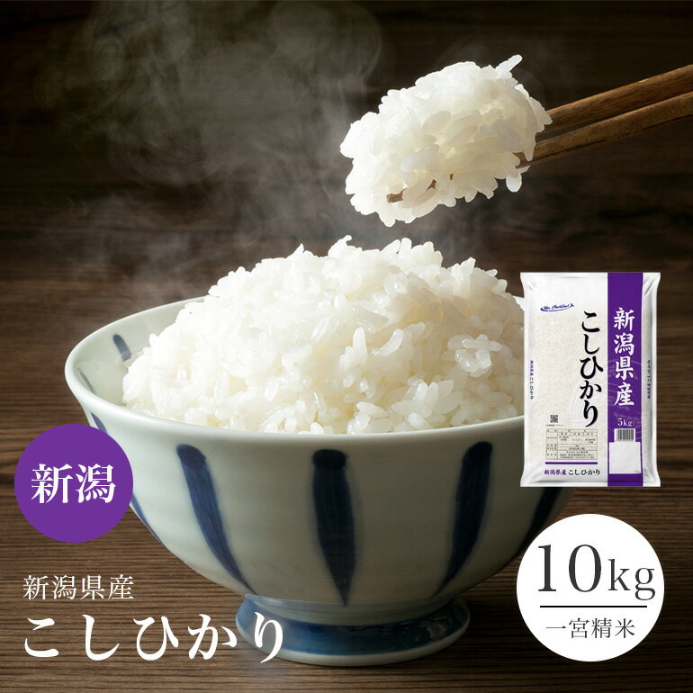 コシヒカリ 新潟県産 10kg 5kg×2 令和5年 米 お米 単一原料米 こしひかり【送料無料】【39ショップ対応】【沖縄県・離島送料必要】