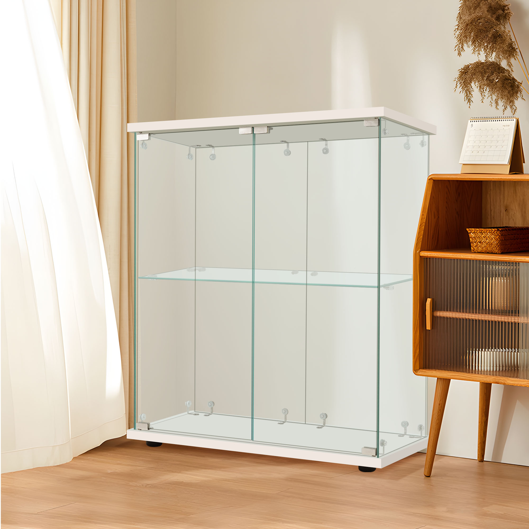 コレクションケース 両扉タイプ 大型 ワイドタイプ ガラスディスプレイキャビネット フィギュアケース ..