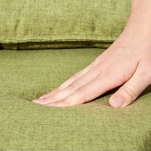 【グリーン】折りたたみソファー ソファベッド　1人掛け 省スペース　硬め