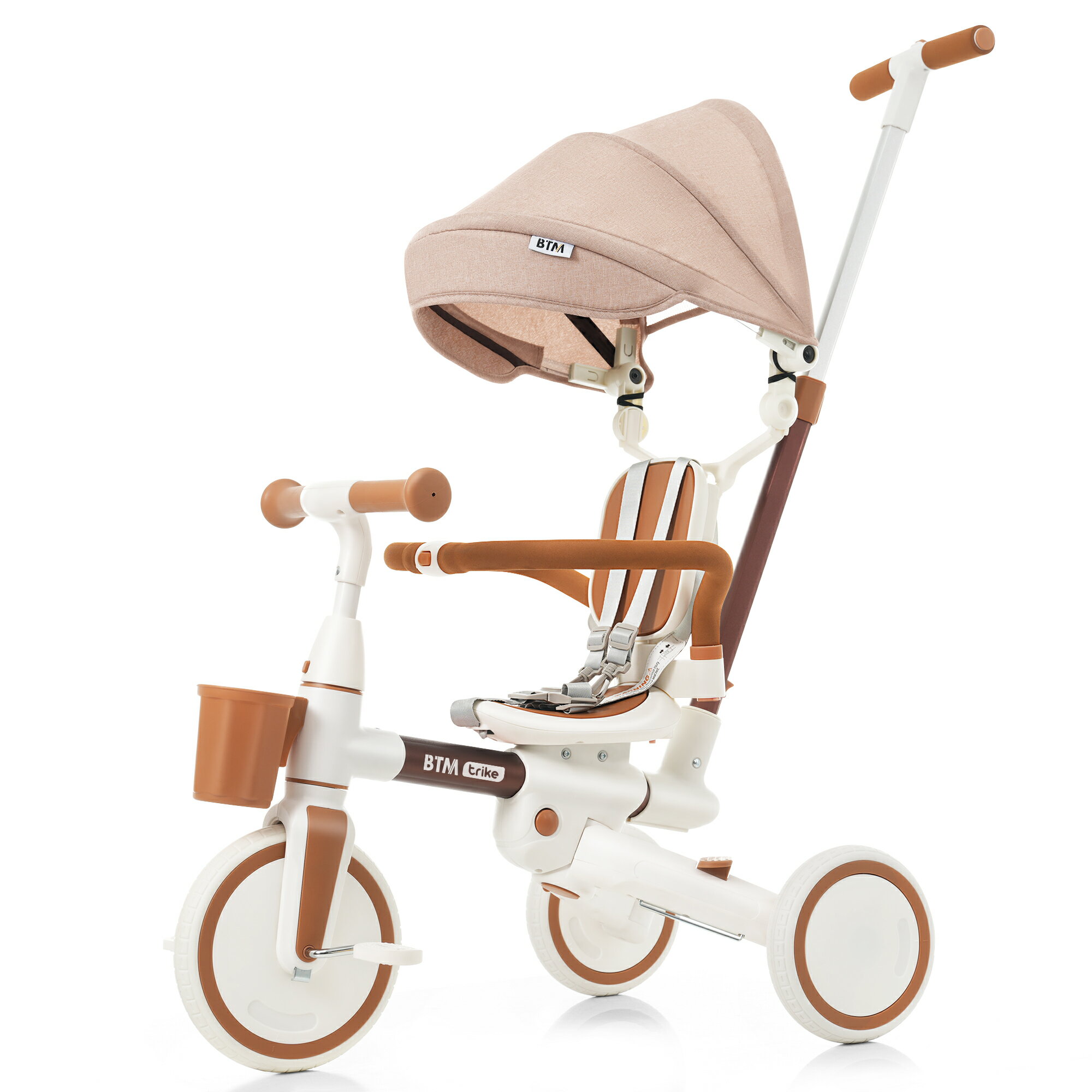 子供用三輪車 7in1 舵取り 多機能 手押し棒 カバー おしゃれ座面回転 自転車 キックバイク おもちゃ 誕..