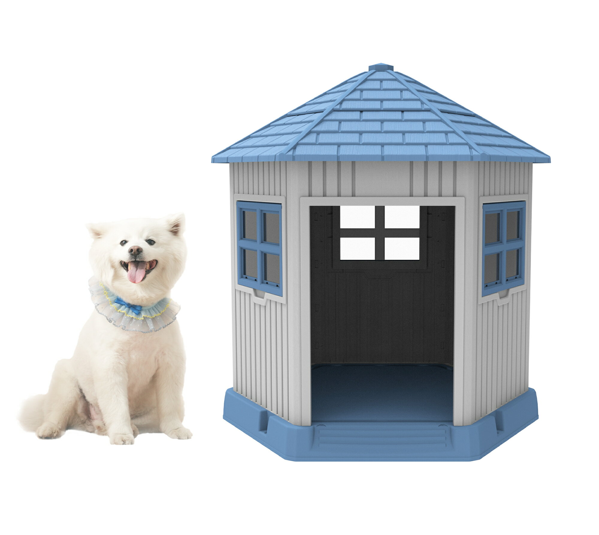 犬小屋 ドア付き ペットハウス ペットケージ プラスチック製 犬 室内犬 室外 ペットゲージ オシャレ ボ..