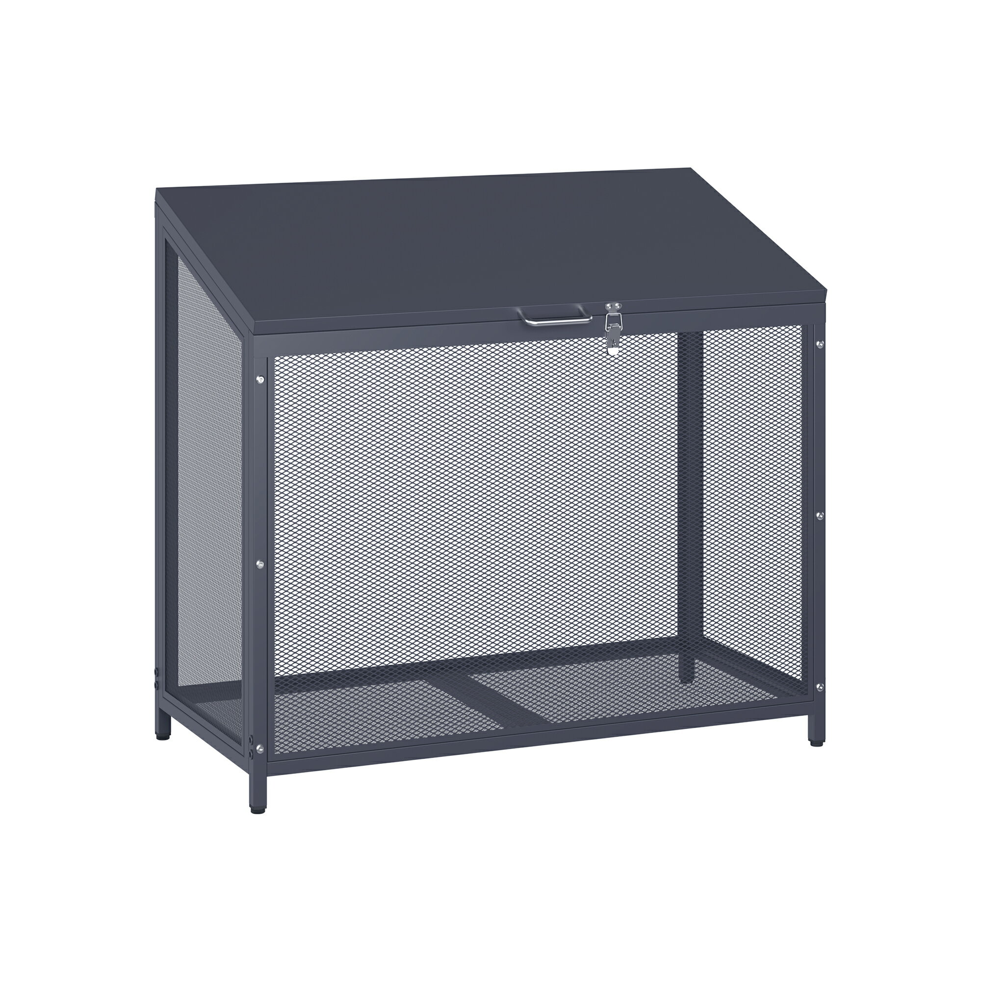 屋外ゴミ収納庫 メッシュデザイン ゴミ箱 屋外 ゴミ収集ボックス ごみ集積所 大容量 カラスよけ 野良猫対策 ゴミ荒らし防止 庭用可能