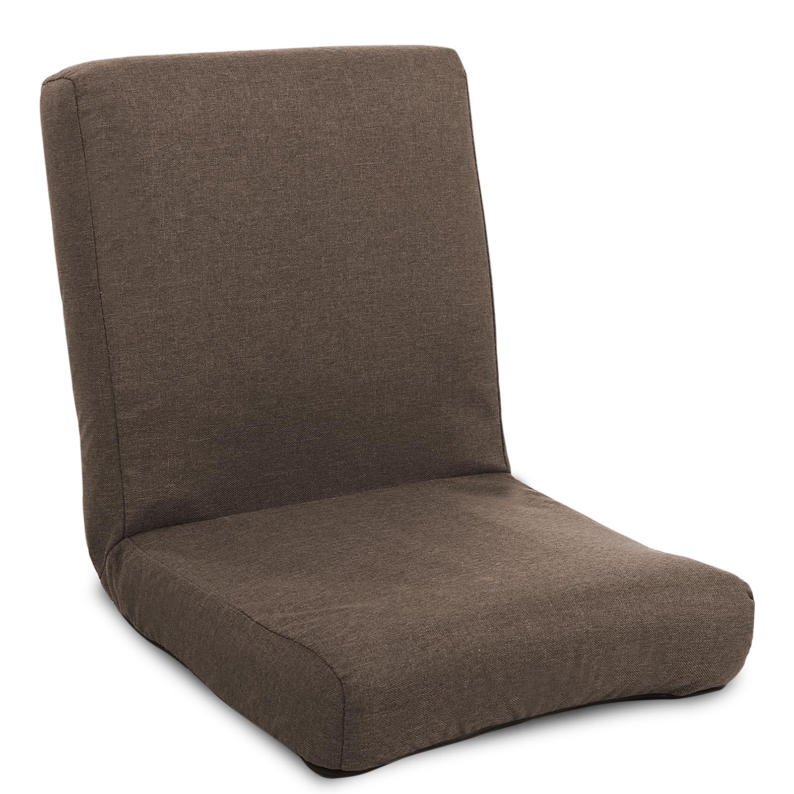 【送料無料】座椅子 折りたたみ コンパクトミニ座椅子 低反発 折りたたみ椅子 椅子 座敷椅子 ローチェア ローソファー 一人掛け ひとり掛け 一人用 ソファ 無地 リビング ダイニング 収納やすい 薄型 軽量 幅約39×奥行約38×高さ約42cm 持ち運びやすい (ブラウン)