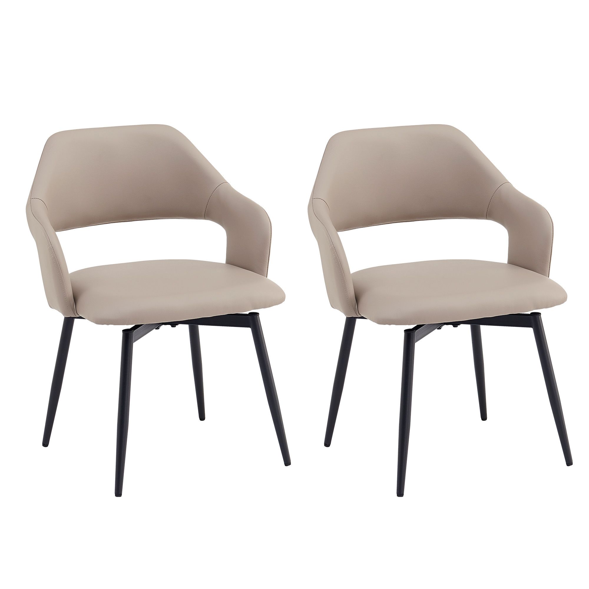 【2脚】ダイニングチェア 2脚セット お掃除ロボット対応 肘付き PU ハーフアーム 椅子 おしゃれ 北欧 頑丈 イス 食卓椅子 収納便利 36