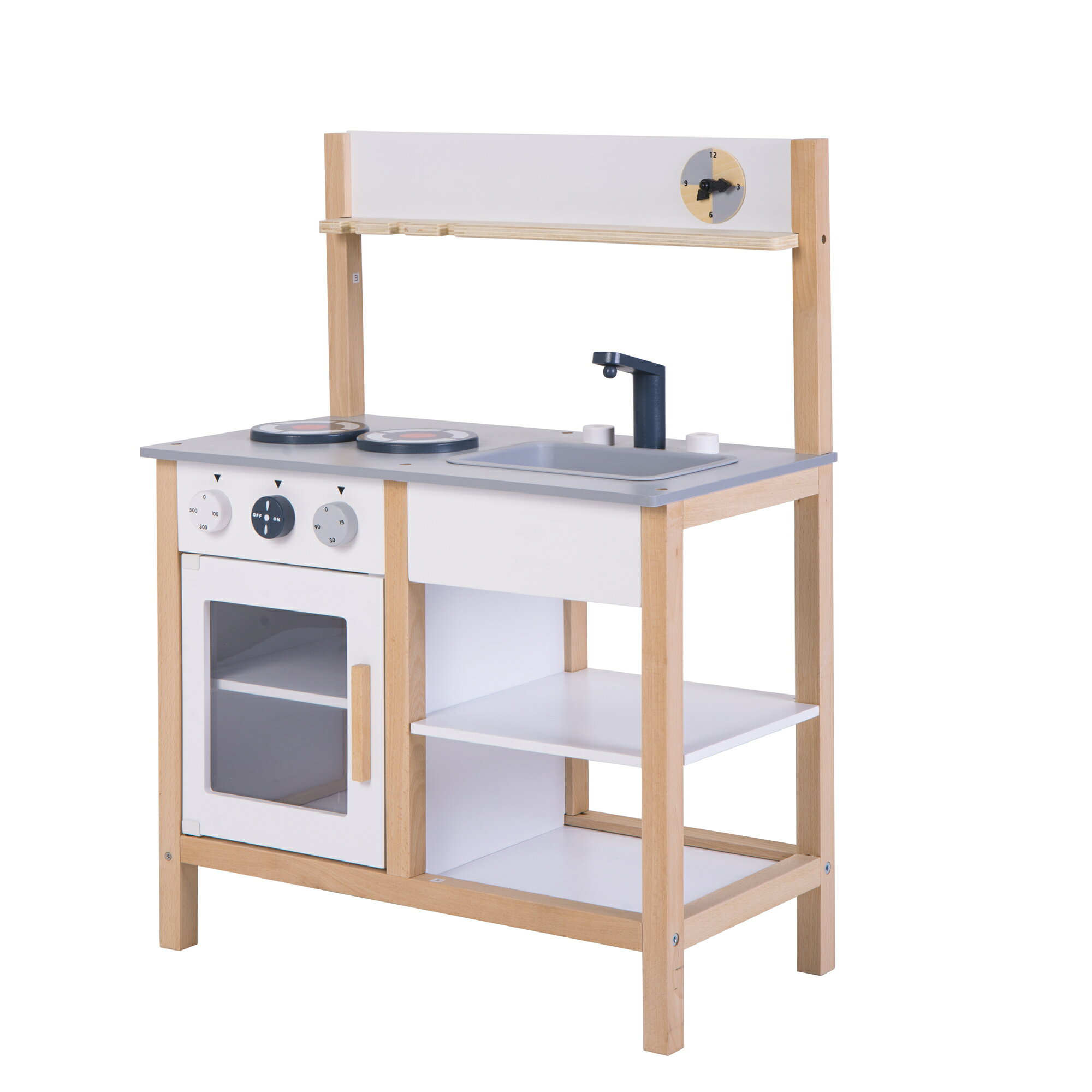 おままごとキッチン 木製 誕生日 台所 調理器具付 食材 知育玩具 コンロ ミニキッチン おもちゃキッチ..