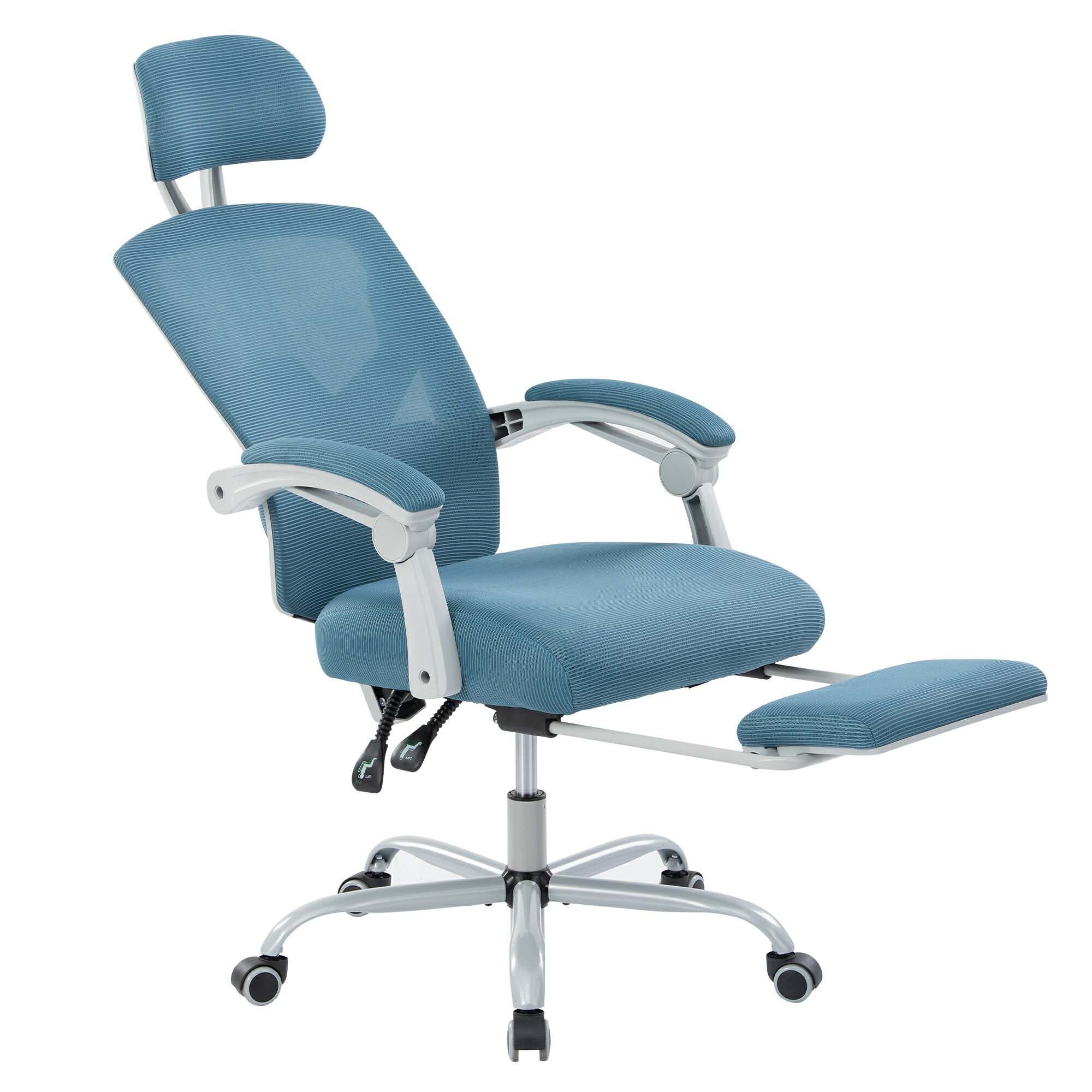 【値上げ予定　11月16日～】【新品登場】オフィスチェア 事務所チェア リクライニング機能 足載せ付き ..