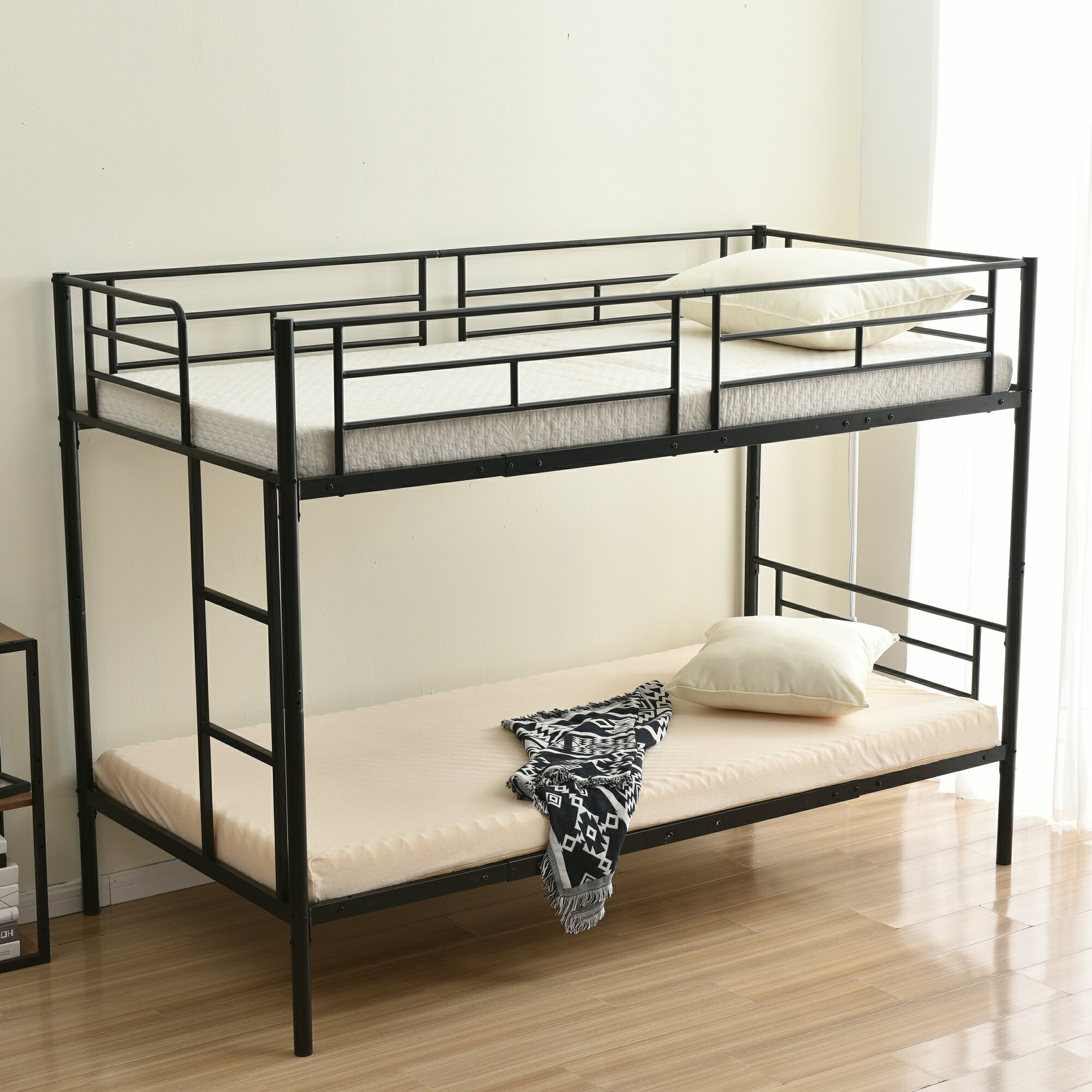 三段ベッド 3段ベッド スチール 耐震 ベッド シングル パイプベッド 3段ベット パイプ 金属製 頑丈 垂..
