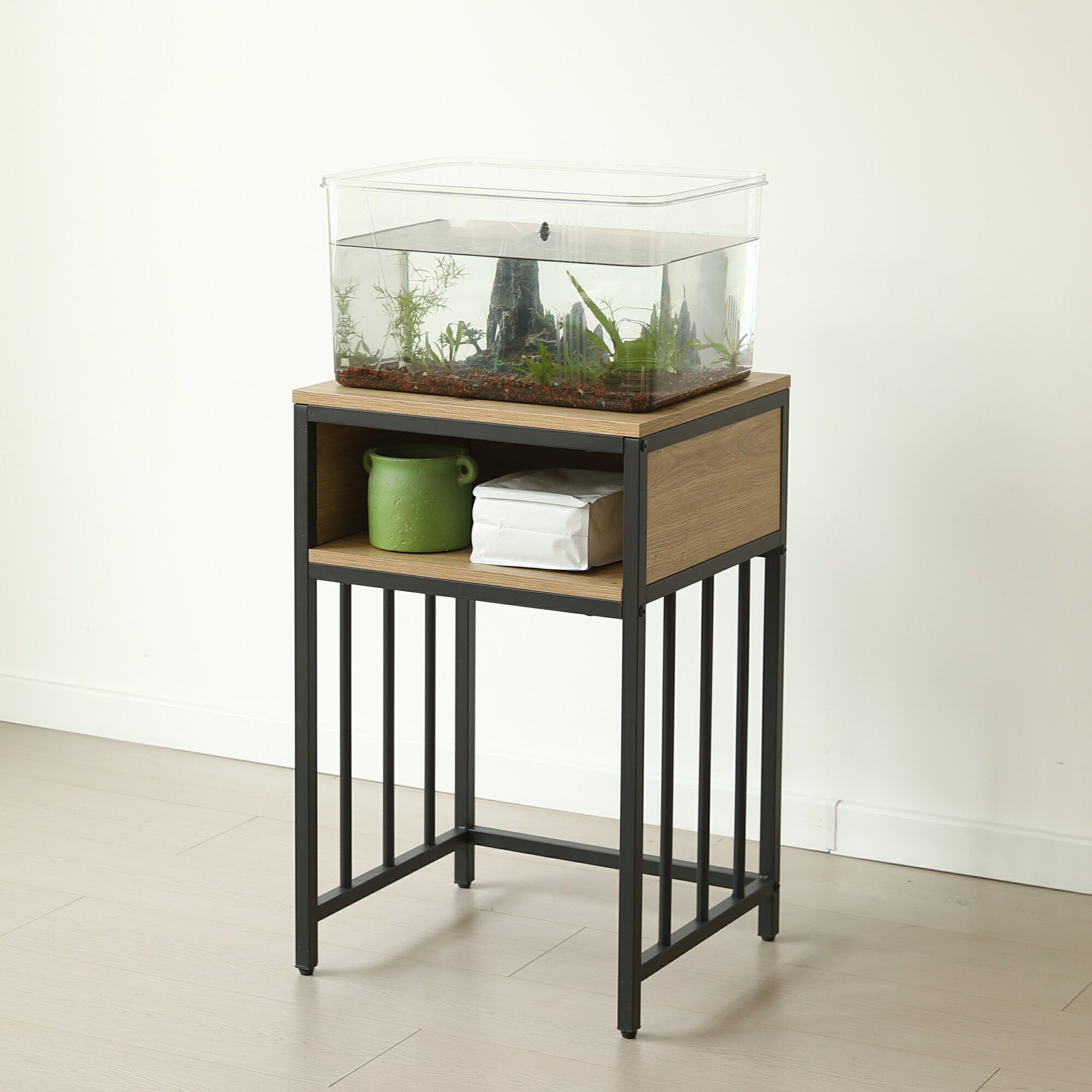 Rakuten - 水槽台 水槽スタンド 45cm*40cm 耐荷重100kg 収納棚 二段 幅45cm スチール 頑丈 アジャスター付 水槽 ラック 収納棚 木製 飼う 2段 収