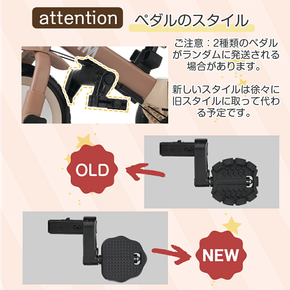 Seree Techの【送料無料】【MS295471 NEW COLOR:ホワイト×ピンク】子供用三輪車 5in1 自転車 オリジナル 押し棒付き 安全バー付き キックボード｜アングル3