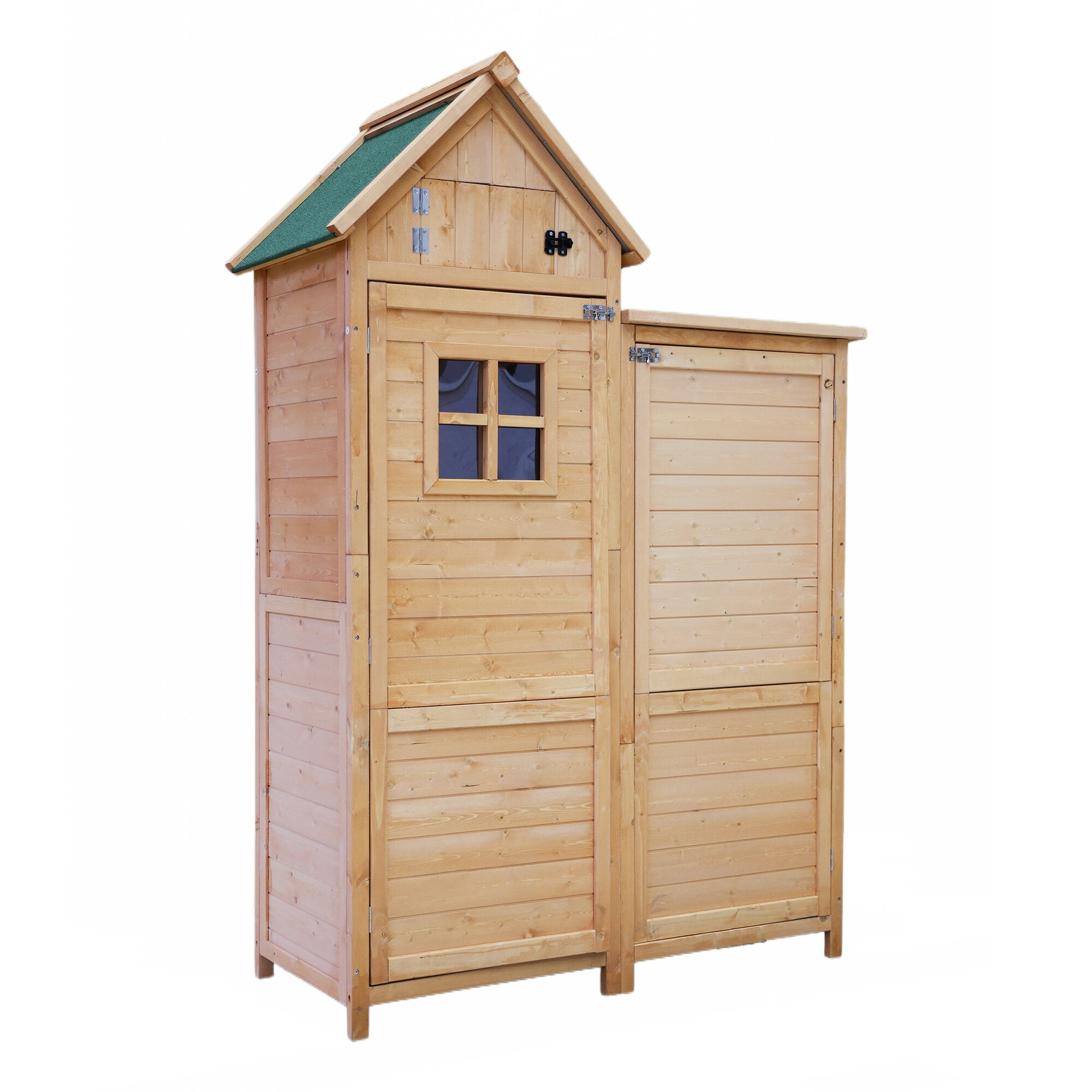 2025新作 木製物置き収納 物置 収納庫 シェルフ 天然杉 ガーデンファニチャー 屋外収納 天然木 ウッド..