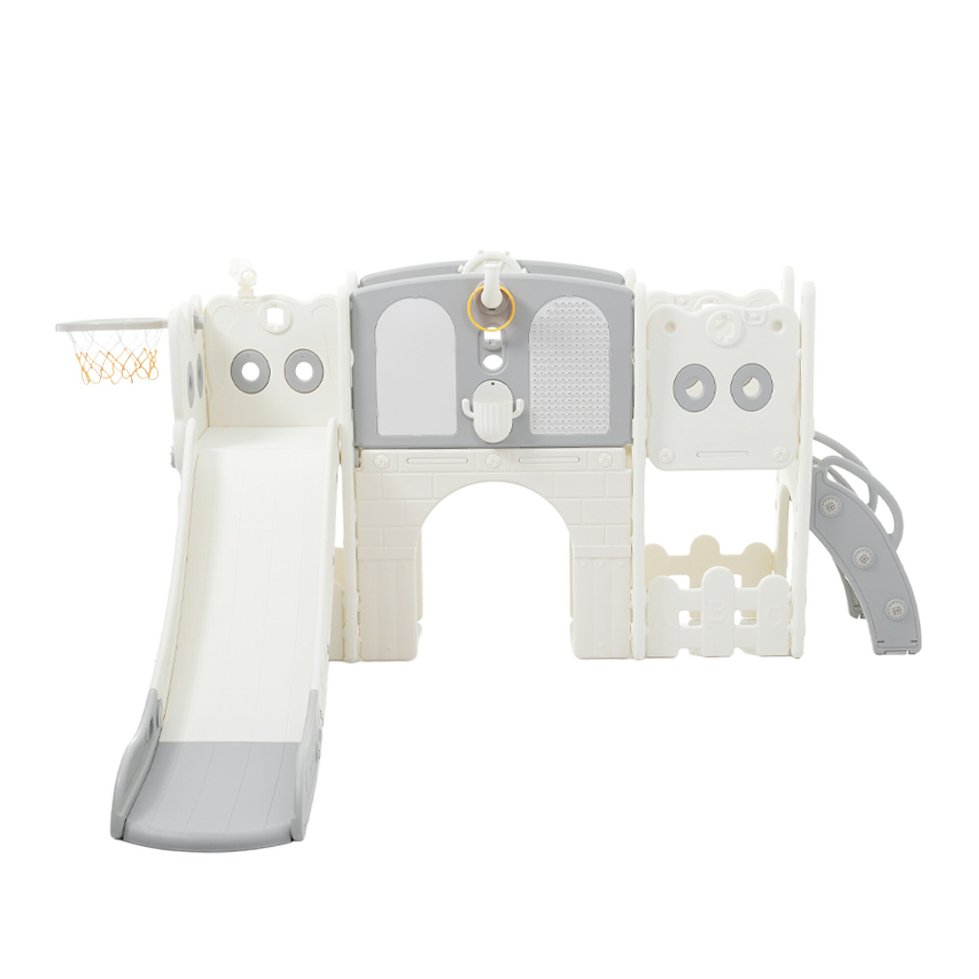 【TYPE B】すべり台 キャッスル 大型遊具 すべりだい スライダー 室内 遊具 バスケットゴール 収納 グ..