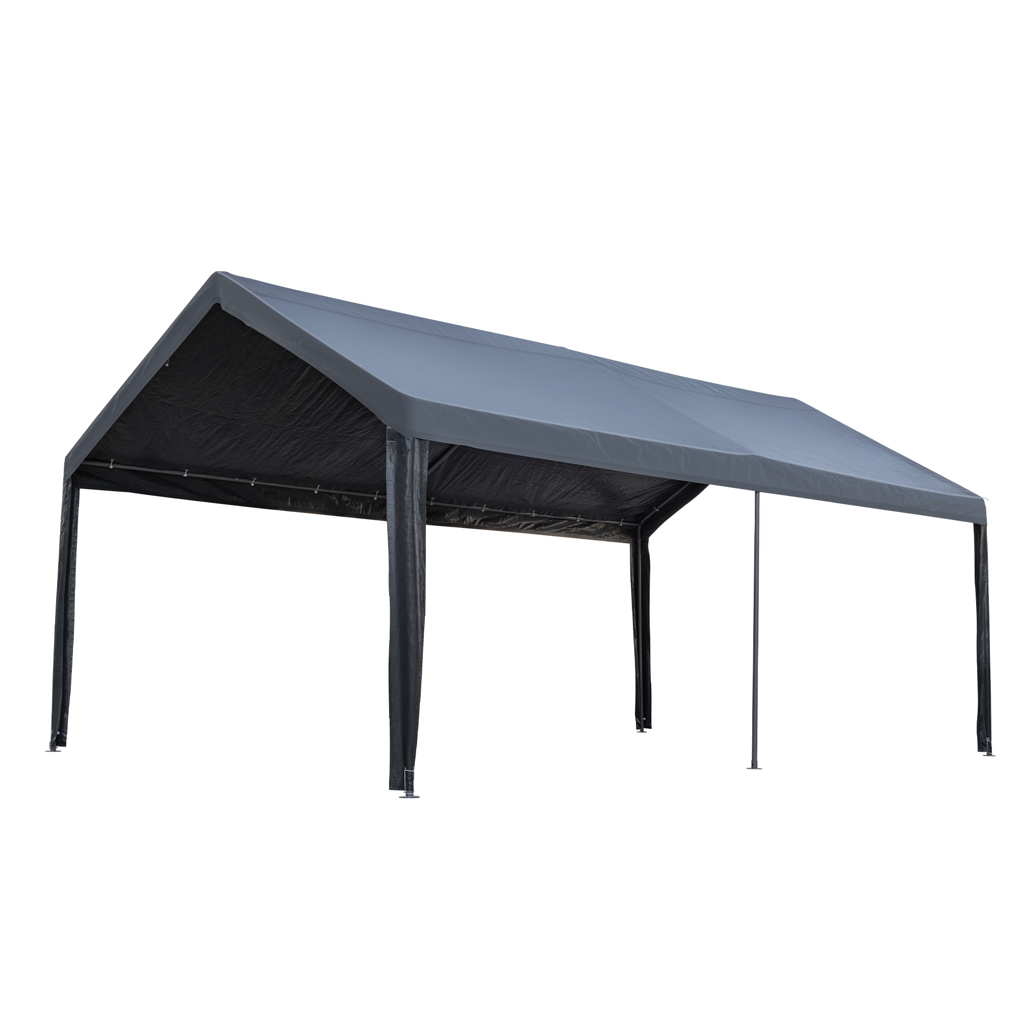 【UPF50+UVカット&防雨】テント 車庫テント ガレージテント 車庫 お祭り 倉庫 奥3.6m×幅6m×高さ2.9m ガ..