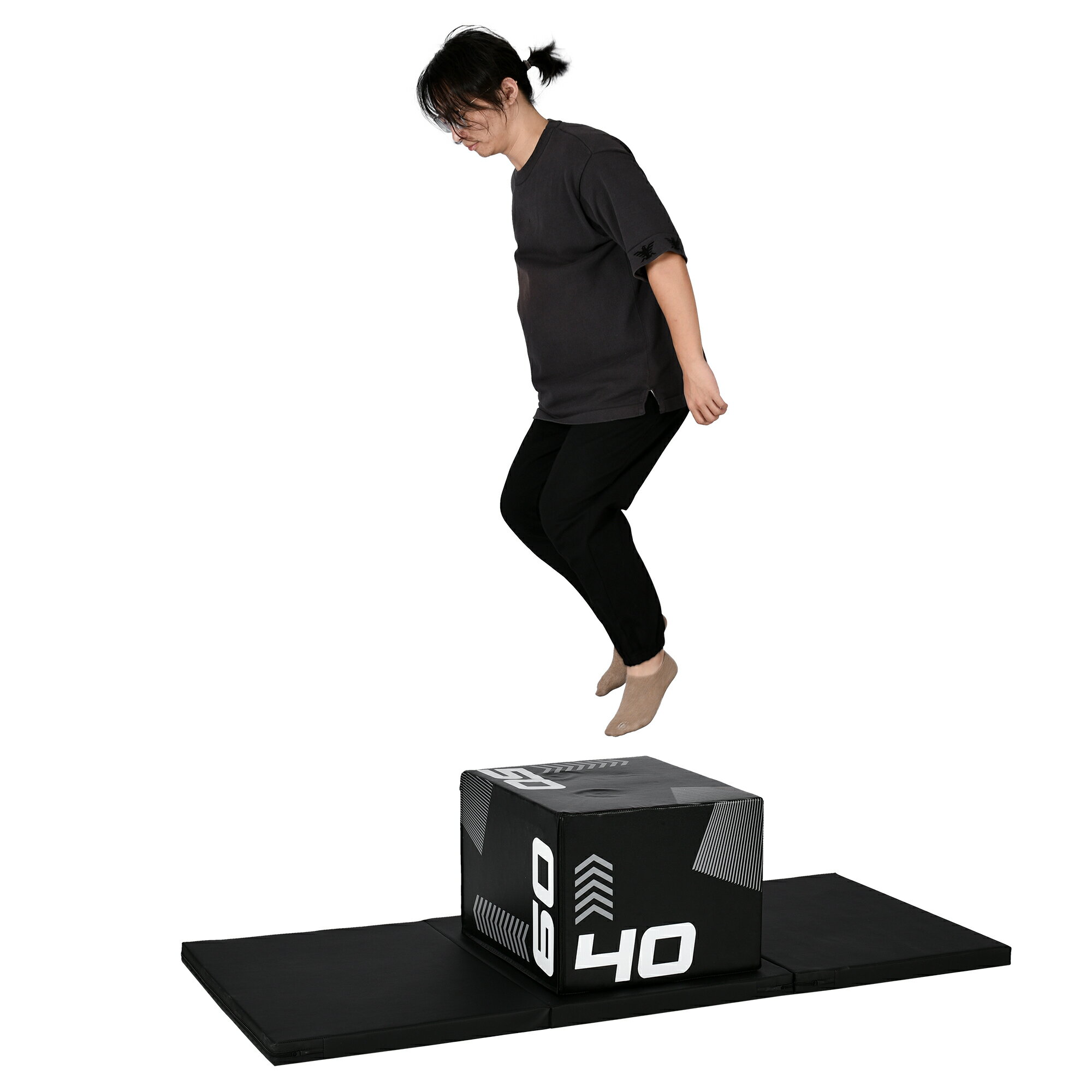 樂天商城 - 【40×50×60cm】プライオボックス ソフト 昇降台 跳び箱 プライオメトリクス ボックス ジャンプ台 ステップ台 3in1 体幹 トレーニング