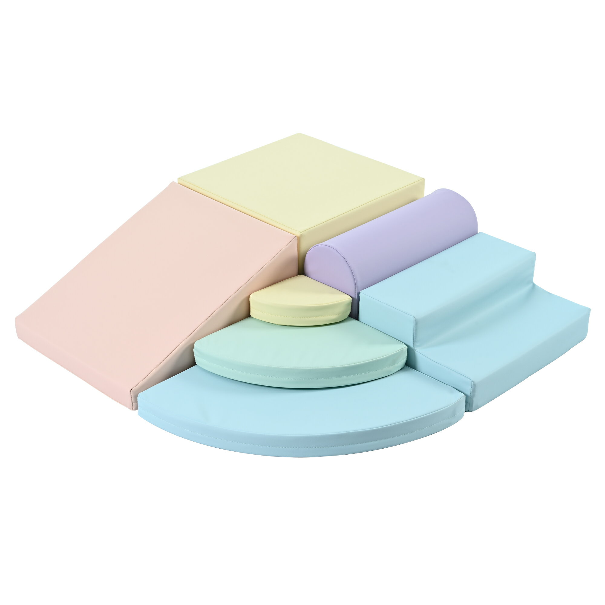 【レインボー】おもちゃ ソフトブロック アスレチック ブロック クッション 布製 玩具 大型 室内 遊具 滑り台 キッズスペース 子供 こど