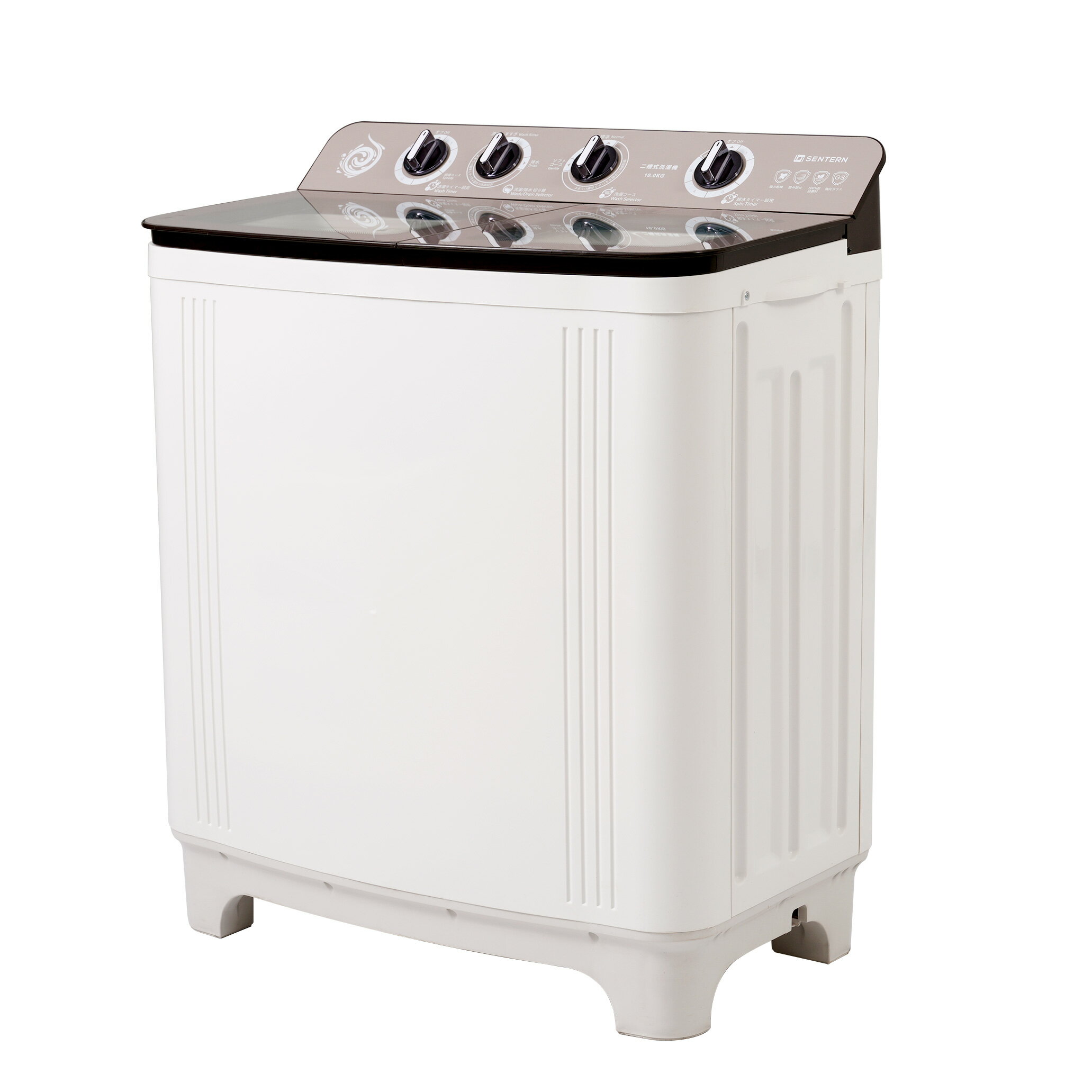【新品】【二槽式】洗濯機 洗濯容量10kg 脱水容量8kg 10キロ 8キロ キレイ タイマー コンパクト 一人暮..