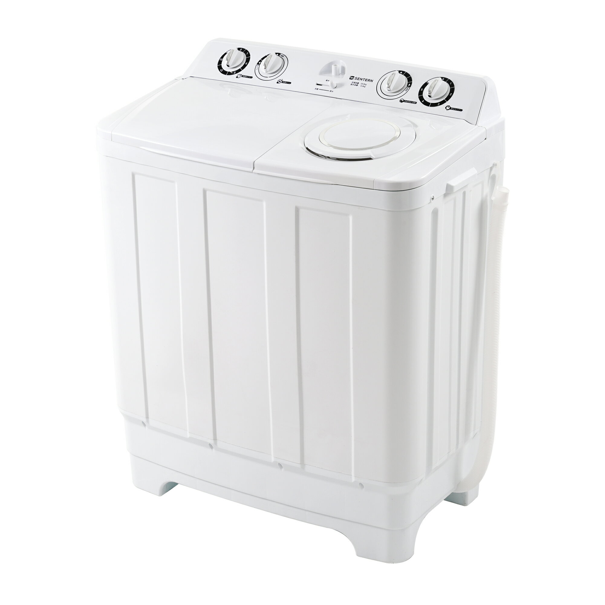 【新品】洗濯機 洗濯容量10kg 脱水容量6kg キレイ タイマー コンパクト 一人暮らし 節電 二槽式洗濯機 ..