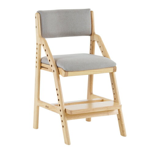 ライトブラウン 学習チェア 学習椅子 木製 姿勢 子供 キッズチェア ハイチェア ダイニングチェア 椅子 高さ調整 シンプル コンパクト(3)