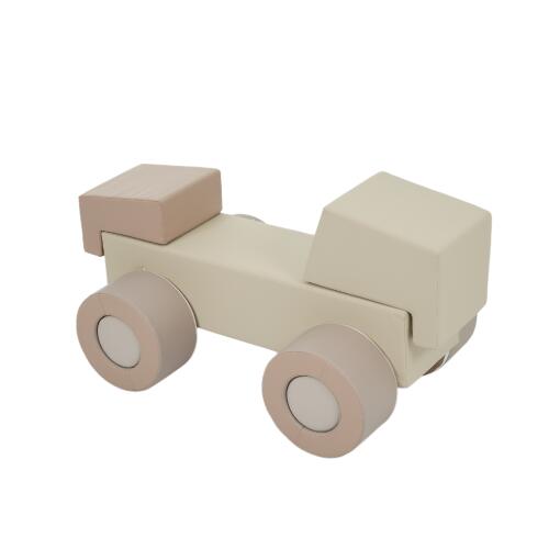【ベージュxブラウン】2025新作おもちゃ ソフトブロック アスレチック ブロック クッション 車 布製 玩..