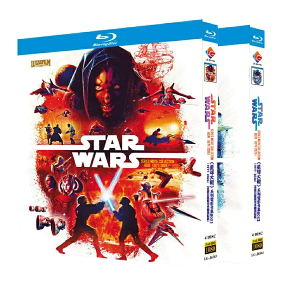 【商品概要】 1977年～2026年までの『スター・ウォーズ』本編、外伝、アニメ、ドキュメンタリーまでを全8枚のブルーレイに収録した完全コレクションBOXです。日本で長年根強い人気を持つ伝説的SFシリーズで、コレクター需要が非常に高い商品です。 【音声】 英語 5.1ch / 日本語 5.1ch / 中国語（普通話）5.1ch / 韓国語 5.1ch 【字幕】 英語 / 日本語 / 香港繁體中国語 / 簡体中国語 / 韓国語 / フランス語 / スペイン語 【収録ディスク一覧 全8枚 ※1枚のディスクに複数作品収録】 ――DISC1（2作品収録）―― スター・ウォーズ エピソード1：ファントム・メナス スター・ウォーズ エピソード2：クローンの攻撃 ――DISC2（2作品収録）―― スター・ウォーズ エピソード3：シスの復讐 ハン・ソロ：スター・ウォーズ・ストーリー（2018） ――DISC3（2作品収録）―― ローグ・ワン：スター・ウォーズ・ストーリー（2016） スター・ウォーズ：新たなる希望（1977） ――DISC4（2作品収録）―― スター・ウォーズ エピソード5：帝国の逆襲（1980） イウォーク：エンドアの冒険（1984） ――DISC5（2作品収録）―― イウォーク：エンドアの戦い（1985） スター・ウォーズ エピソード6：ジェダイの帰還（1983） ――DISC6（1作品収録）―― スター・ウォーズ：フォースの覚醒（2015） ――DISC7（1作品収録）―― スター・ウォーズ：最後のジェダイ（2017） ――DISC8（4作品収録）―― スター・ウォーズ：スカイウォーカーの夜明け（2019） マンダロリアン&グローグー（2026） 夢の帝国 スター・ウォーズ三部作の裏側（2004） スター・ウォーズ：クローン・ウォーズ（2008 アニメ版） 【作品紹介】 ジョージ・ルーカスが生み出した世界的SF金字塔シリーズ。壮大な銀河叙事詩と迫力あるアクション、人間ドラマが世代を超えて支持され、日本でも数十年にわたりコレクターから絶大な人気を集めています。本BOXは本編だけでなく、外伝、アニメ、貴重なドキュメンタリーまで網羅した完全版です。 【ご注意】 ※ご注文確定後のキャンセルは承れません。 ※ケース・外箱の傷みは保証対象外となります。 ※再生不良がある場合はメールまたはお問い合わせフォームよりご連絡ください。