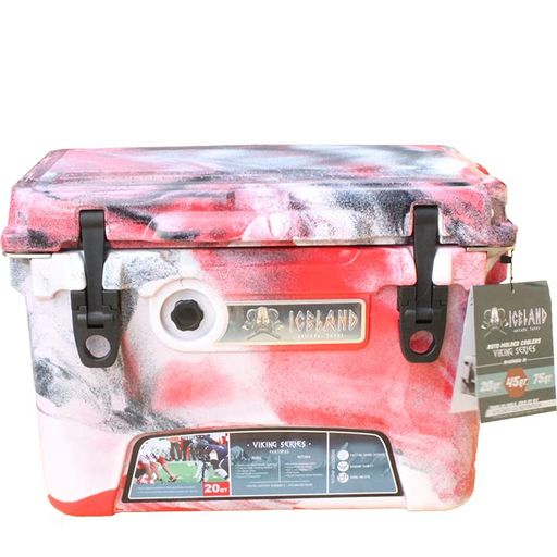 ICELANDCOOLERSアイスランドクーラーバイキングシリーズクーラーボックス20QT(18.9L)(レッド/ホワイト/..