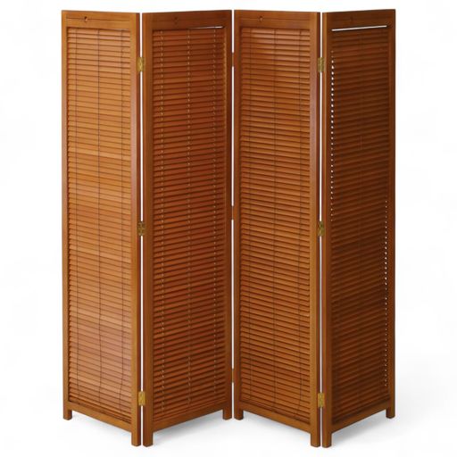 J-kitchens衝立パーテーション4連ミディアムブラウン間仕切り