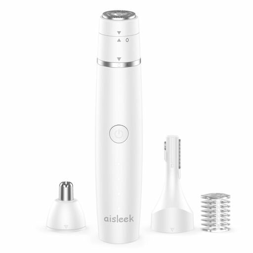 aisleekレディースシェーバー3in1電動フェイスシェーバー鼻毛カッター眉毛シェーバーフェイストリマー女性用顔剃り産毛ケア耳毛USB-C充電式持ち運び便利ドライ剃り痛くない