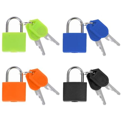 ESJNNK南京錠4個セットスーツケースロック小型携帯型安全性用ロック盗難防止貴重品入れオフィス学校屋..