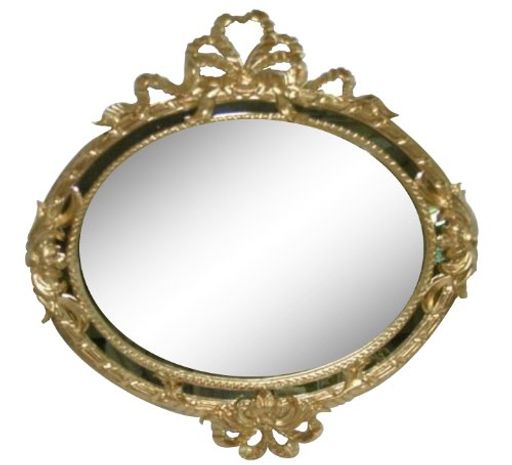 ロイヤルアーデンアンティーク調鏡壁掛けミラーゴールド約50x52cm84195