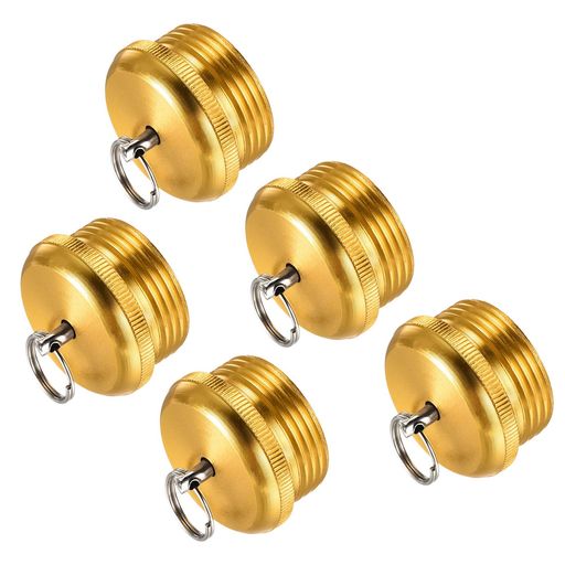 PATIKIL20mm直径釣り竿エンドカップ5個銅メッキプロテクターロッドビルディングの修理用