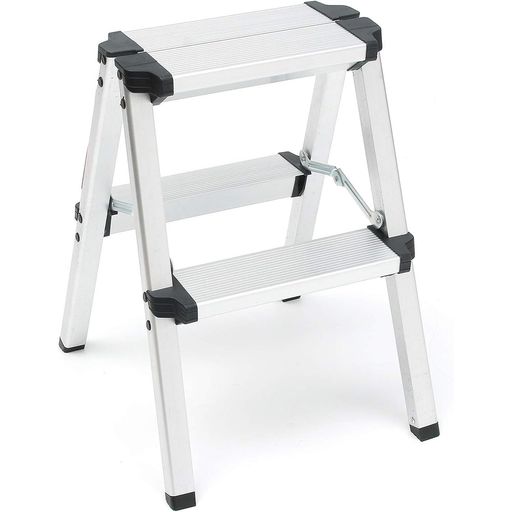 HEEOREV脚立2段H:49cmアルミニウム軽量踏み台梯子折りたたみ脚立シンプルファッション省スペース持ち運..