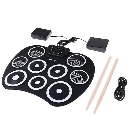 軽量でポータブル:この電子ドラムセットは軽量でポータブルなので、自宅での使用や外出先での使用に適しており、いつでもどこでも音楽演奏を楽しむことができます。 ウェブゲームモードのサポート:ドラムセットはウェブ上のゲームモードをサポートしており、楽しさとエンゲージメントの層が追加され、学習と上達を促すインタラクティブな体験が提供されます。 フットペダル付属:フットペダルを装備したこのセットは、実際のドラム演奏の感触をシミュレートし、練習セッションを強化し、本格的なドラム体験を提供します。 革新的なデザイン:この手巻き電子ドラムはいつでもどこでも演奏できるため、常に移動していて制限なく練習したいミュージシャンに最適です。 USB接続:USB接続機能により、この電子ドラムセットは柔軟性と利便性を提供し、さまざまな音楽アプリケーションのためにお気に入りのデバイスに簡単に接続できます。