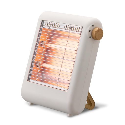 ドウシシャ電気ストーブ運転調節2段階(強・弱)転倒OFFスイッチサーモスタット消費電力600Wナチュラルウ..